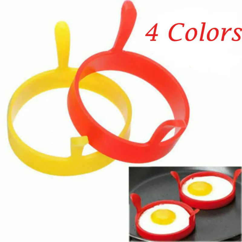 Kitchen Tools Cooking Gadgets Silicone Pancake Maker Nonstick Fried Egg Mold with Handle Round Pancake Molds Eggs Frying Mould