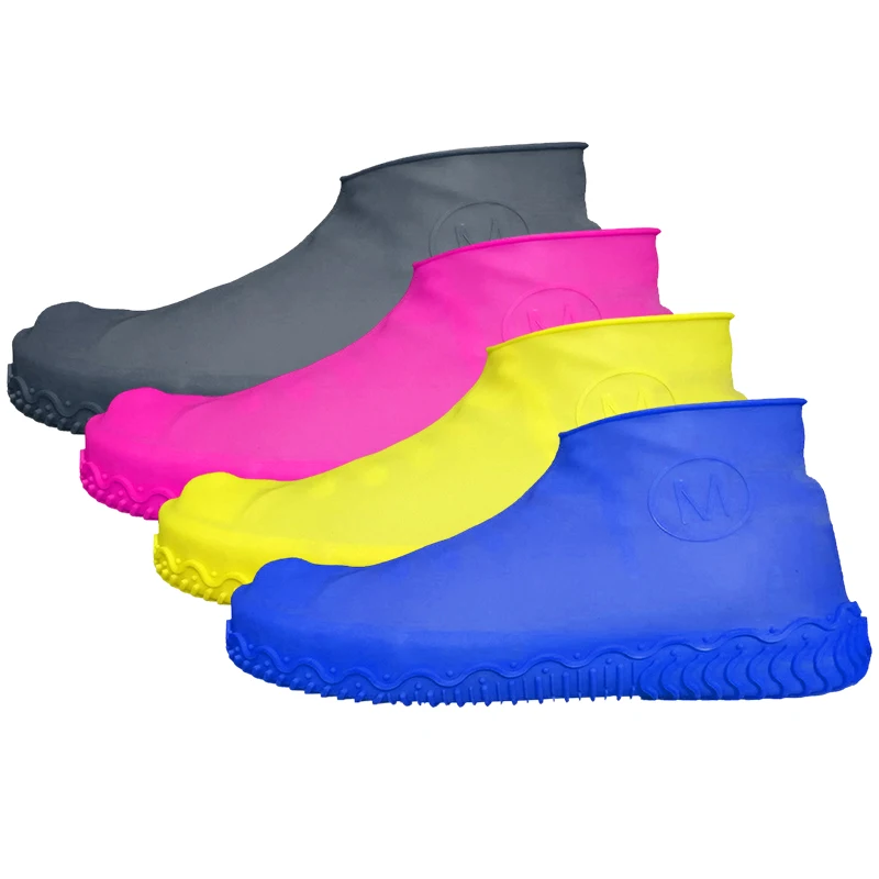 Waterproof Shoe Cover Silicone Rain Shoe Covers Material Unisex Shoes Organizers Protectors Rain Boots For Outdoor Rainy Days