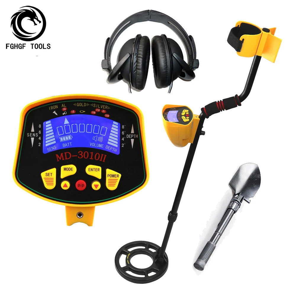 

FGHGF MD-3010II Underground Metal Detector Portable High Sensitivity Gold Pinpointing Digger Finder Treasure Hunter