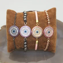 10 шт./лот, дизайн, Радужный круглый коннектор, cz браслет, покрытый кубическим цирконием, популярный браслет, дешево, опт