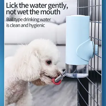 

JUSHFO 750ml Dog Automatic Drinking Fountain Dog Cage Hanging Kettle Cat Drinking Waterer For Pet Cage 1PC