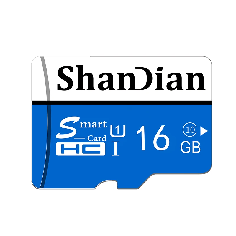 SHANDIAN Micro SD карта 64 Гб класс 10 32 ГБ 16 ГБ 8 ГБ класс 6 4 Гб карта памяти флэш-память Microsd для смартфона карта памяти - Емкость: 16 ГБ