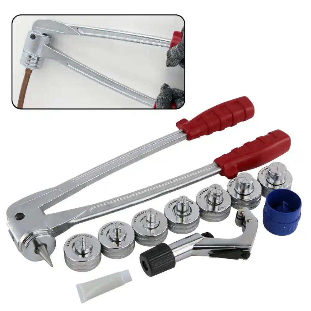 Tube Expanding Tool Set,3/8" to 1 5/8" Copper Tube Pipe Expander Tool Kit CT 100AL 10 42CMpipe