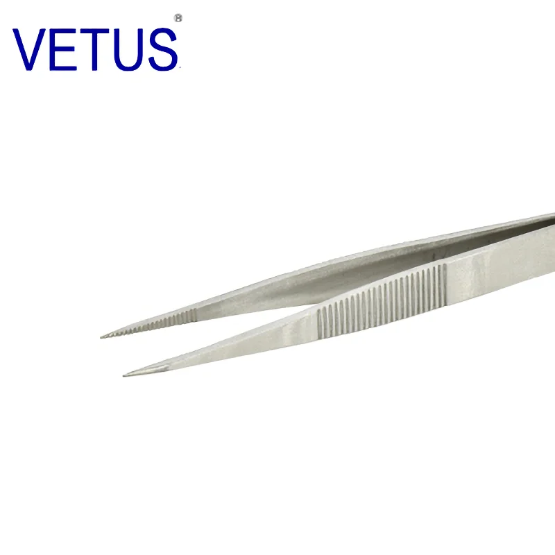 100% VETUS Original 00D-SA Tweezers Hyperfine High Precision Non-magnetic Anti-acid Pincers Manicure ESD Forceps 4