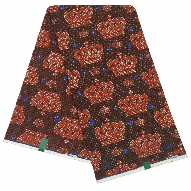 S006M African Nigerian Real Wax Fabric for Women Ankara Cotton Prints Super Fashion Quality Wax Fabric For Hollandies