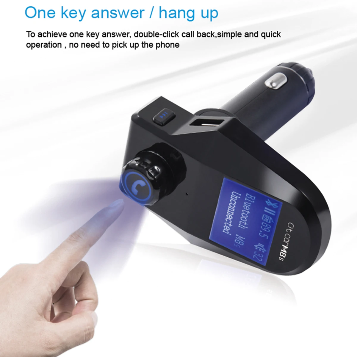 1 шт. fm-плеер светодиодный дисплей USB зарядка Многофункциональный Hands Free плеер Bluetooth подключение USB подключение TF карта MP3-плеер для автомобиля