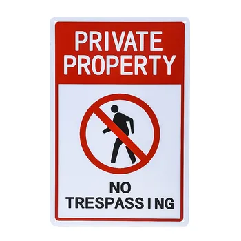 

DL--Private Property Signs, No Trespassing Sign Metal Warning Trespass Yard Sign for Outdoor Indoor