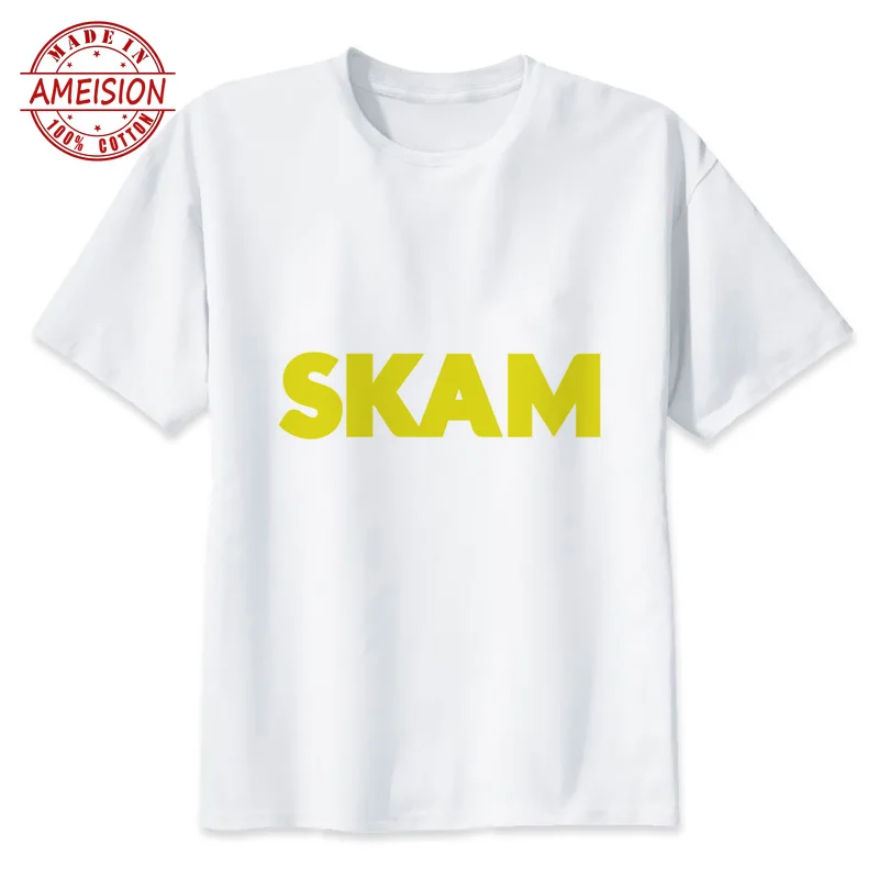 Skam футболки мужские 2019 красочные картины летние Топы Повседневная одежда