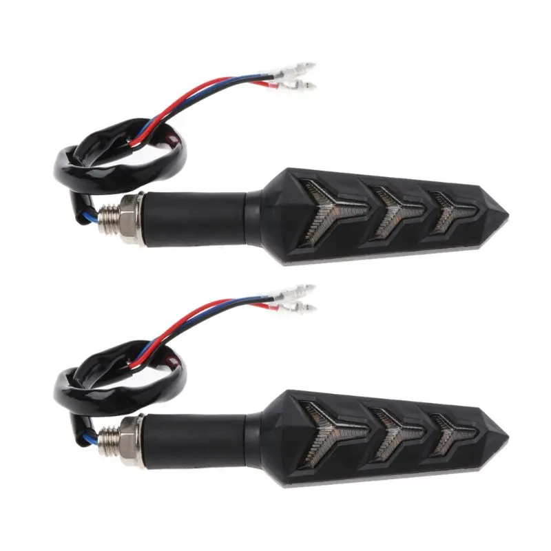

1Pair Fishbone Shape Motorcycle LED Turn Signal Lights Flexible Indicators Blinker Motorcycle Signal Lamp