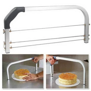 

Accessories Chef Adjustable Interlayer Cake Slicer DIY Baking Home Cutter Leveler 3 Bars Tools Stainless Steel Kitchen