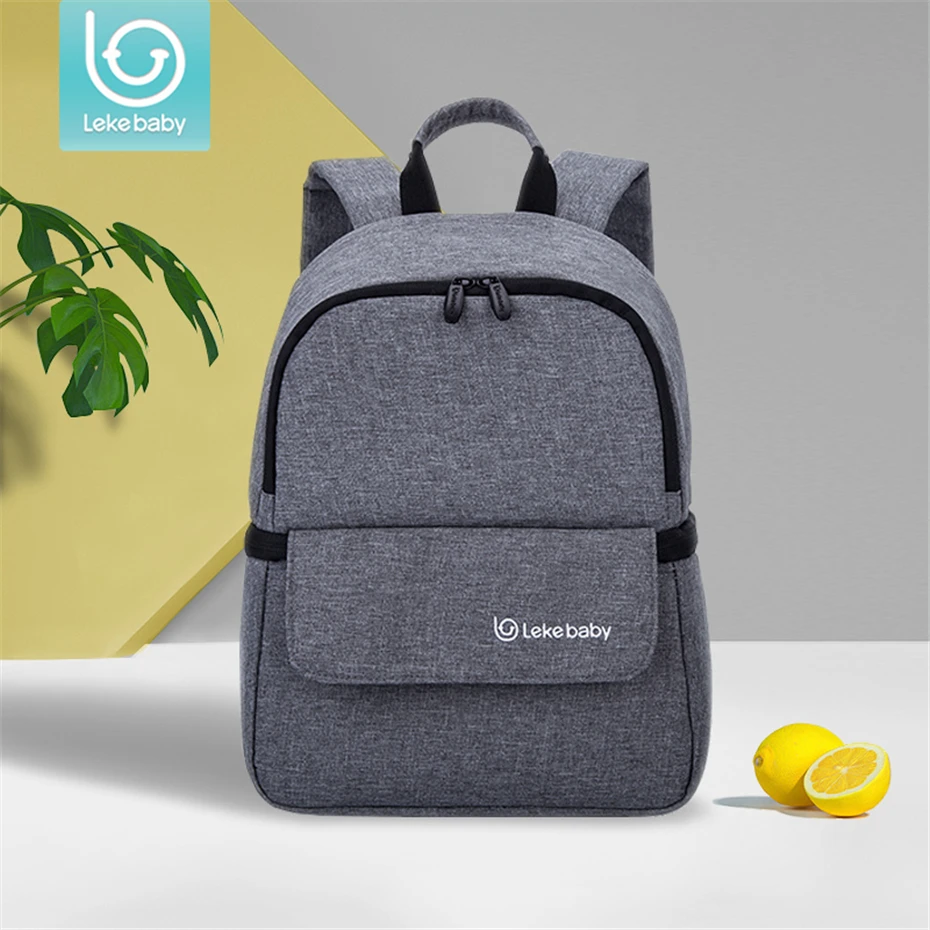 Lekebaby термоизоляционная сумка для грудного молока, рюкзак для хранения свежего молока, сумка для молочной бутылки, сумка для молокоотсоса, Большая вместительная сумка для мам - Цвет: Grey