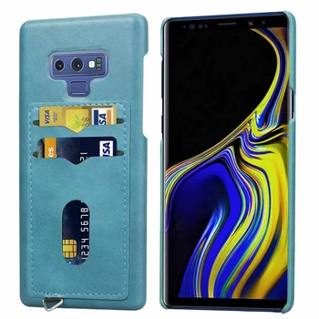 

10pcs for Samsung Note 9 8 S10 E Plus 9 8 Plus 7dege J6 J4 2018 Plus PU Leather Back Cover With 2 Card Slots Fashion Phone Cases