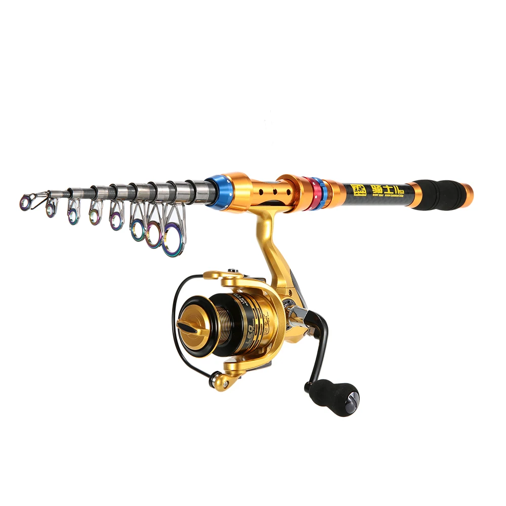 

Fishing SetRod Pole Set with Reel Line Lures Hooks Lure Rod Set Spinning Rod Fishing Reel Combos Full Kit Telescopic Set