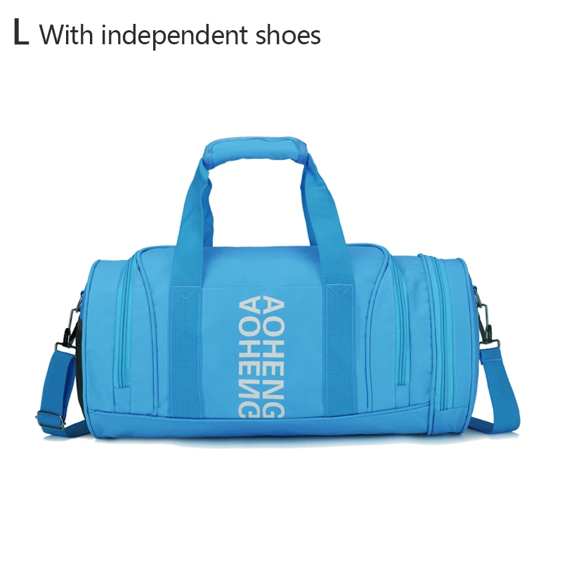 blue with shoes Сумка для фитнеса, Черная спортивная сумка, женская обувь, мужские водонепроницаемые спортивные сумки для фитнеса, тренировок, йоги, мужские сумки для спортзала, сумка для тренировок - Цвет: blue with shoes