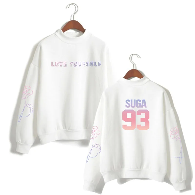 Sweatshirt 26 KPOP Love Yourself Женская Толстовка Harajuku стиль Jung Kook 97 K-Pop Bangtan Boys 92 jin suga93 95V Круглый Вырез Топ Толстовка - Цвет: Sweatshirt 26