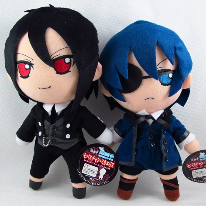 

Anime Black Butler Figures plush toys Japanese Characters Kuroshitsuji Ciel Sebastian Michael Stuffed peluches toys For Children
