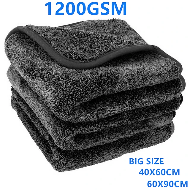 1200gsm Ultra-Thick Microfiber Car Detailing Wash Towels Cleaning