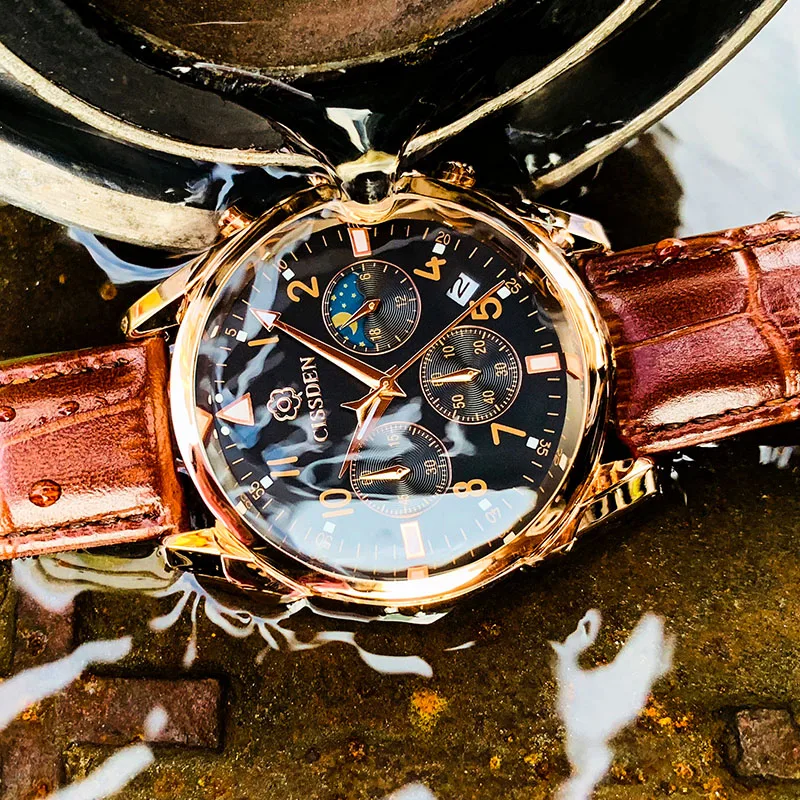 Skup Chronograf męski zegarek 2019 luksusowej marki zegarek męski MEITUO wielofunkcyjne kwarcowe zegarki sportowe prezenty dla mężczyzn