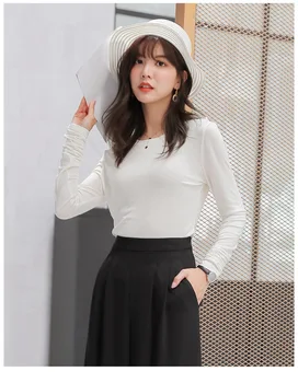 

Solid Cotton O-Neck Short Sleeve Gray T-shirts for Women High Waist Slim Short Sport Blanc Femme White