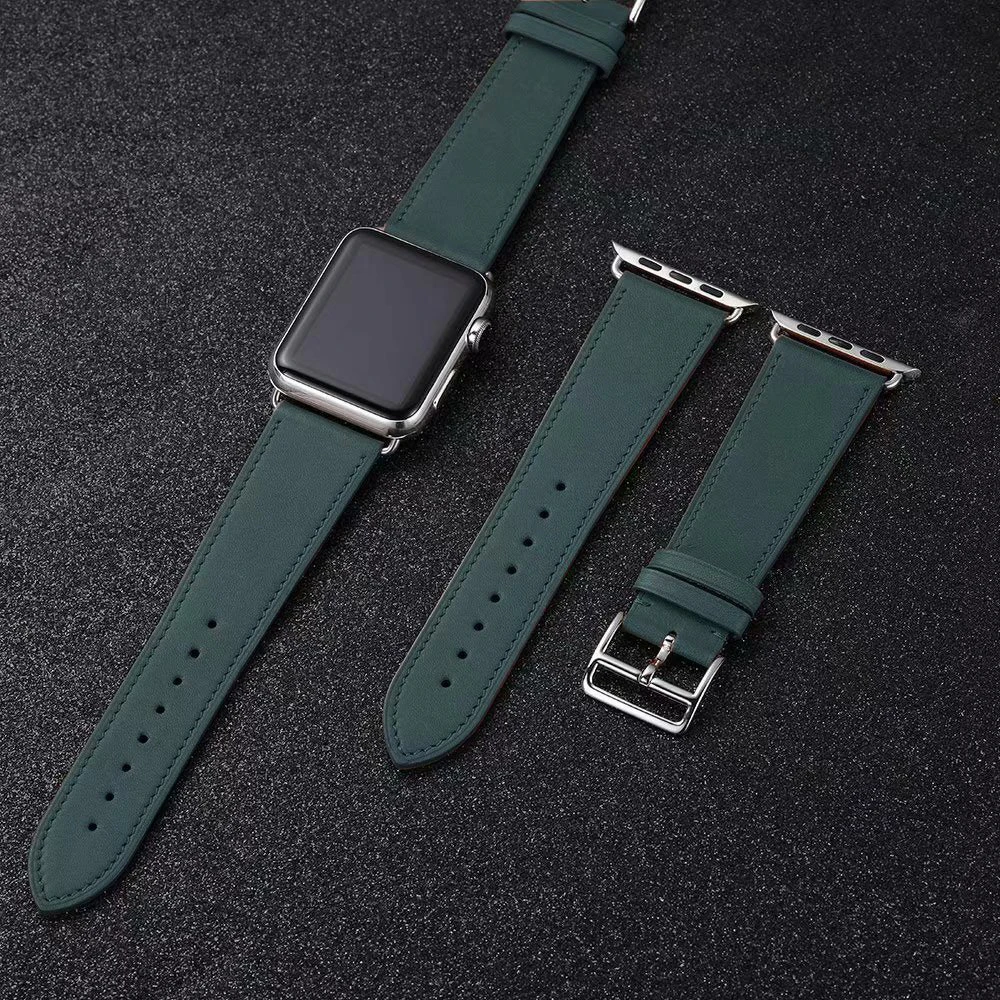Полночь Зеленый Кожаный ремешок для Apple watch серии 4 5 44 мм 40 мм ...