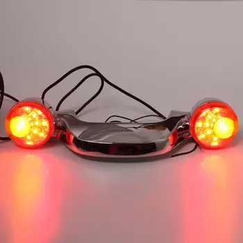 

2 Colors Motorcycle Smoke Rear LED Brake Light Cafe Racer Turn Signal Bar Fit For Harley Touring Street Road Glide 2010-2016