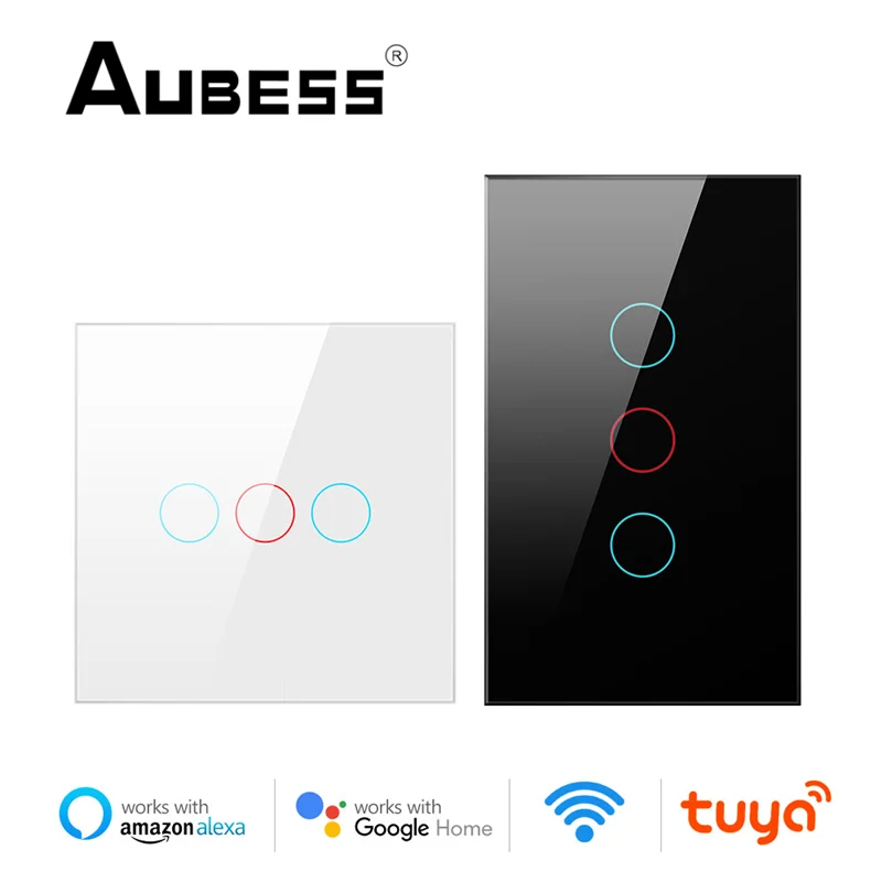 Умный сенсорный выключатель AUBESS с поддержкой Wi-Fi и голосовым управлением |