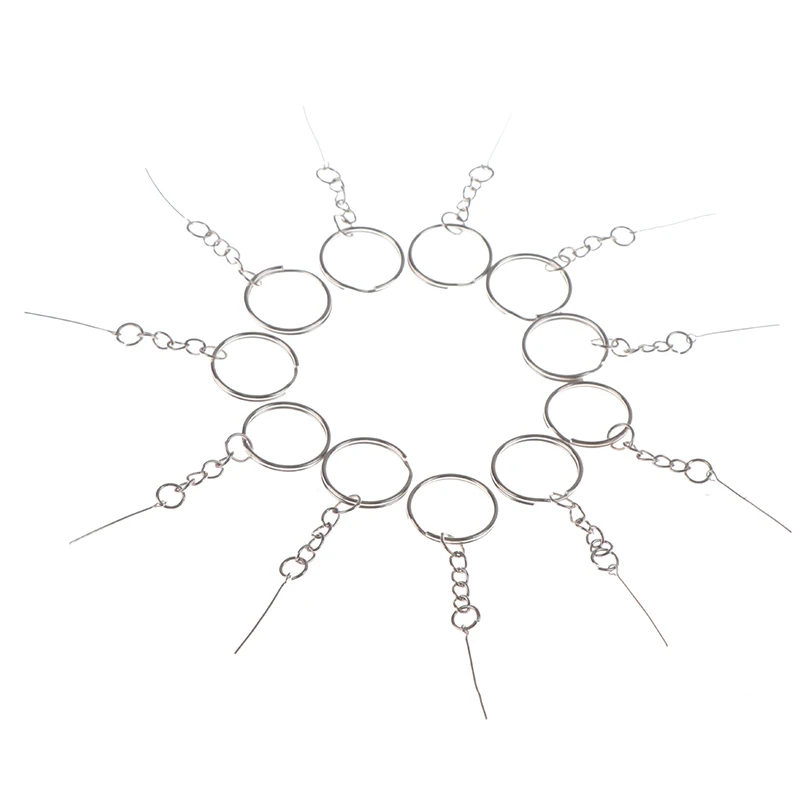 HOT 10 PCS Silver Plated Metal Blank Keyring Keychain DIY Key Chains Accessories Split Ring Keyfob Key Holder Rings Women Men