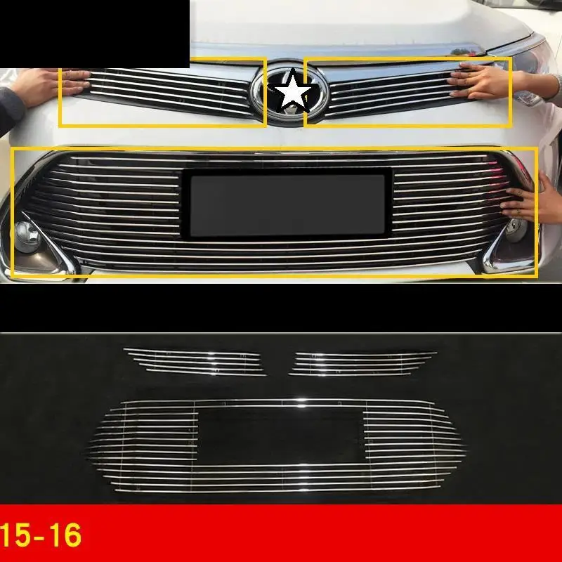 Auto Upgraded Automobile Modified Decorative Exterior Styling Mouldings Car Acessories Racing Grill