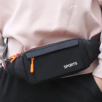 

Men And Women Waist Bag Female Belt New Simple Leisure Fashion Sport Fitness Zipper Phone Money Waist Packs #113