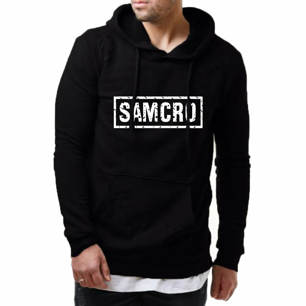 

Men Hoodies SOA Sons of anarchy the child Fashion SAMCRO Prints high quality Crew neck Fashion Mens Hooded Fashion Tracksuits