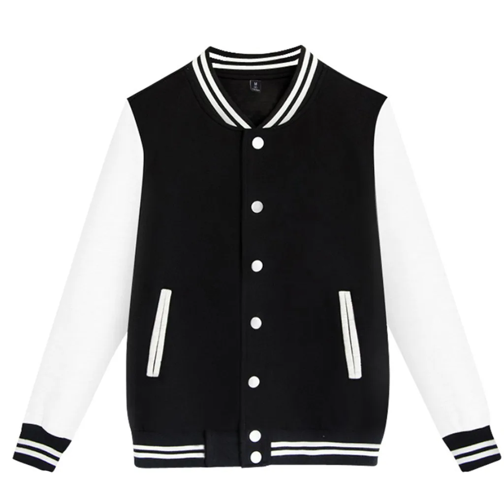 

JAYCOSIN Men's Coats Baseball coat Fashion Solid man Jacket men Stand Collar Sweater coats Polyester button coat male winter