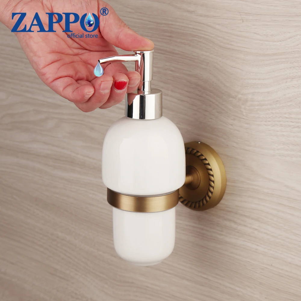 ZAPPO Bathroom Foam Soap Dispenser Hand Sanitizer Holder Wall Mount Soap Shampoo Head Shower Liquid Dispenser For Bathroom