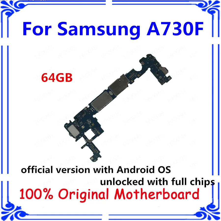 

Unlocked for Samsung Galaxy A7 A730F motherboard 64GB Original MB A730F card/panel official version with Android OS a730f fee
