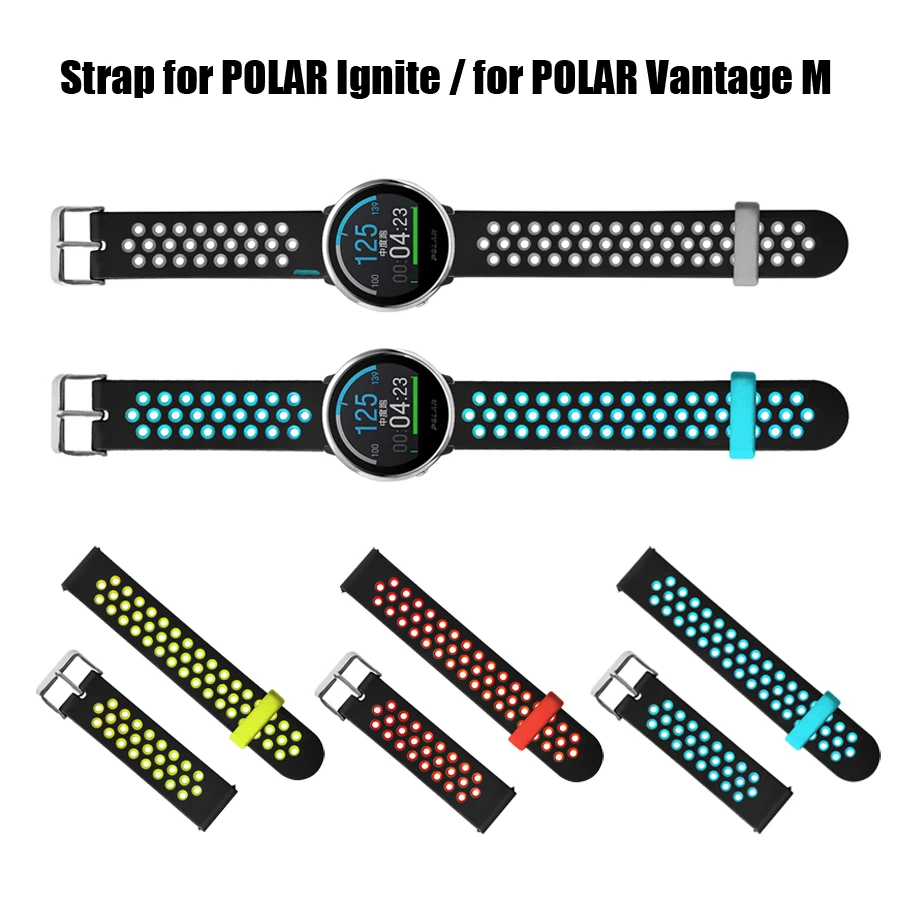 Силиконовый ремешок для смарт часов Polar Ignite спортивный браслет Vantage M сменный