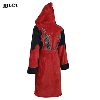 

Cosplay costumecasual clothes suitable for party european size cartoon deadpool clothing coral fleece bathrobe pajamas