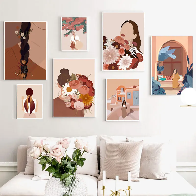 Fashion-Vintage-Girl-Abstract-Figure-Wall-Art-Canvas-Painting-Nordic-Posters-and-Prints-Wall-Pictures-for (3)