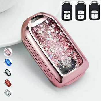 

Soft Shiny Flowing Star Sand TPU Car Key Fob Cover Case For Honda Civic CR-V Accord