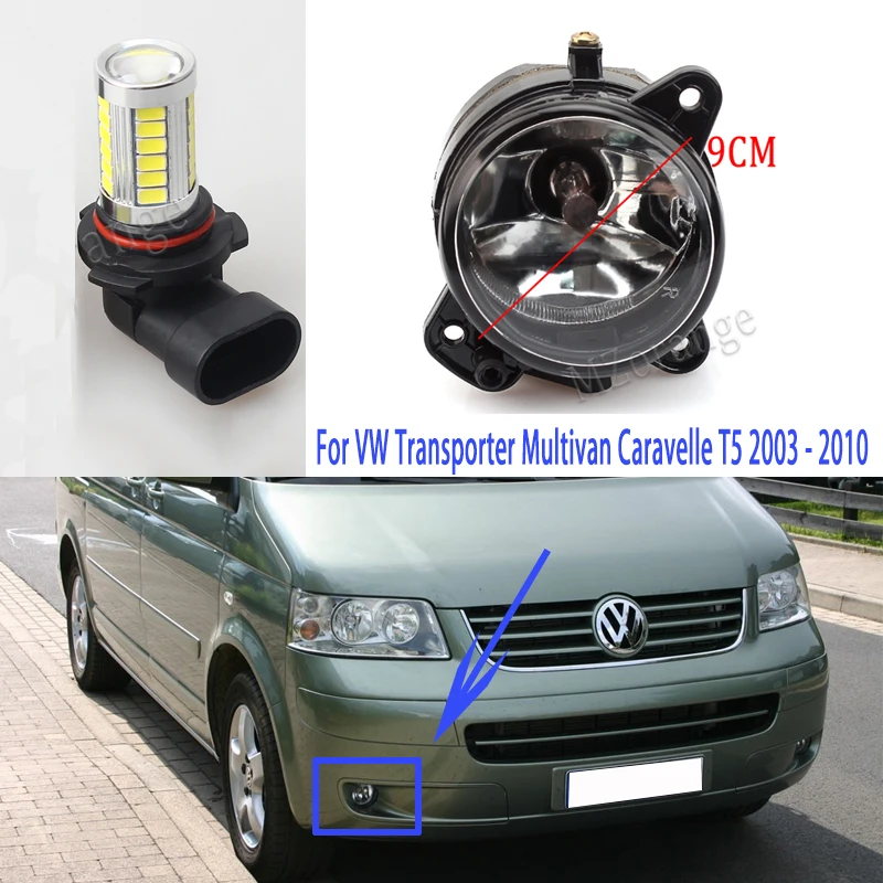 

For Volkswagen Transporter Multivan Caravelle T5 2003 2004 2005 2006 2007 2008 2009 2010 halogen LED Fog Lights Fog Lamps DRL