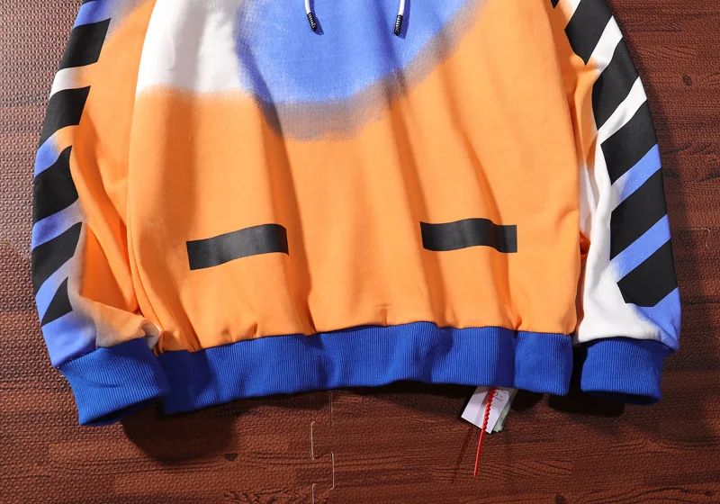 OFF WHITE 19FW Звездный всплеск Осень Зима Женщины Мужчины с капюшоном Толстовка