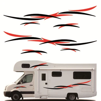 

Stripes Graphics Car Stickers Caravan Decals Graphics Kit Kit for Travel Trailer Camper Van DIY