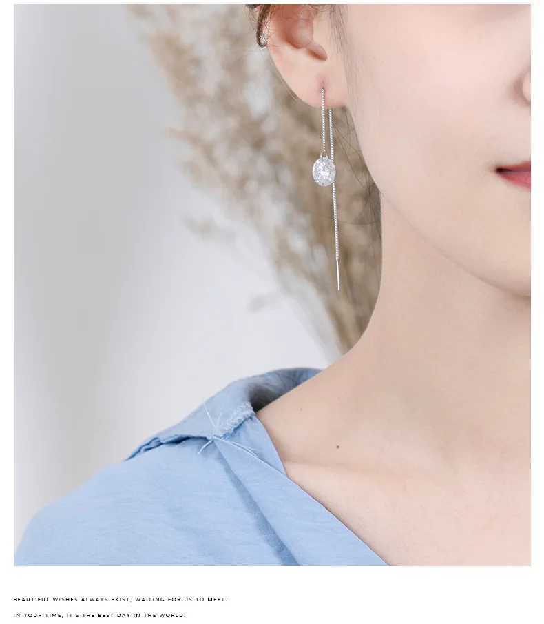 

New high quality fashion S925 silver earrings simple pendant earrings LFB01