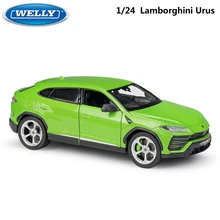 WELLY литой автомобиль 1:24 масштаб высокая модель автомобиля Lamborghin Urus Металл SUV мальчик игрушки сплав игрушка автомобиль для детей Коллекция подарков