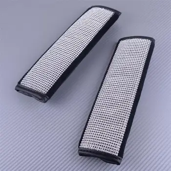 

DWCX New 2PCS Car Bling Stylish Rhinestone Seat Belt Shoulder Pad Cover Trim Cushion Car-Styling Polyurethane