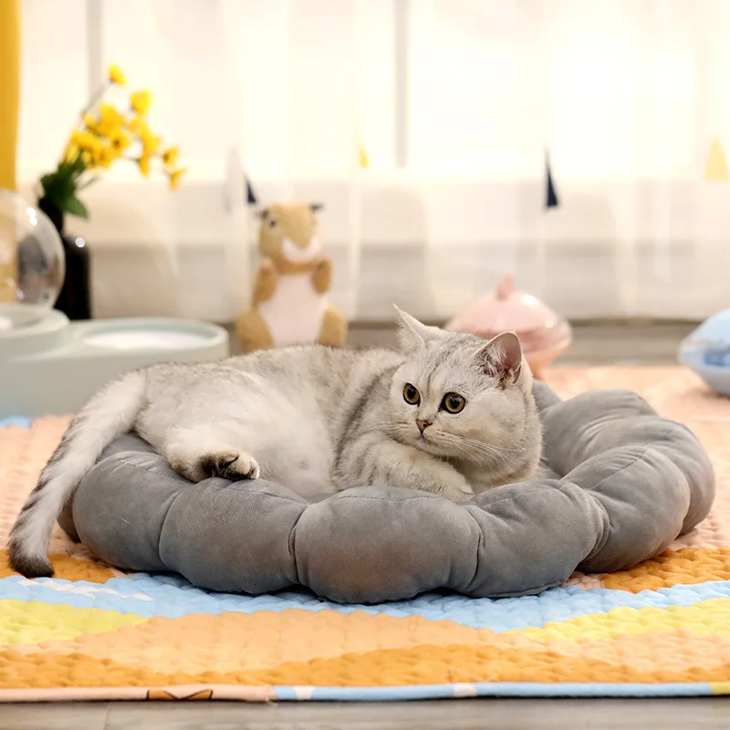 

Flower Shaped Cat Mat Bed Soft Basket For Dogs Cute Cushion Indoor Plush Kitten Puppy Sleeping ghj87