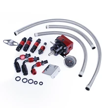 Kit regulador de pressão combustível ajustável universal fpr & óleo 100psi guage an6 final
