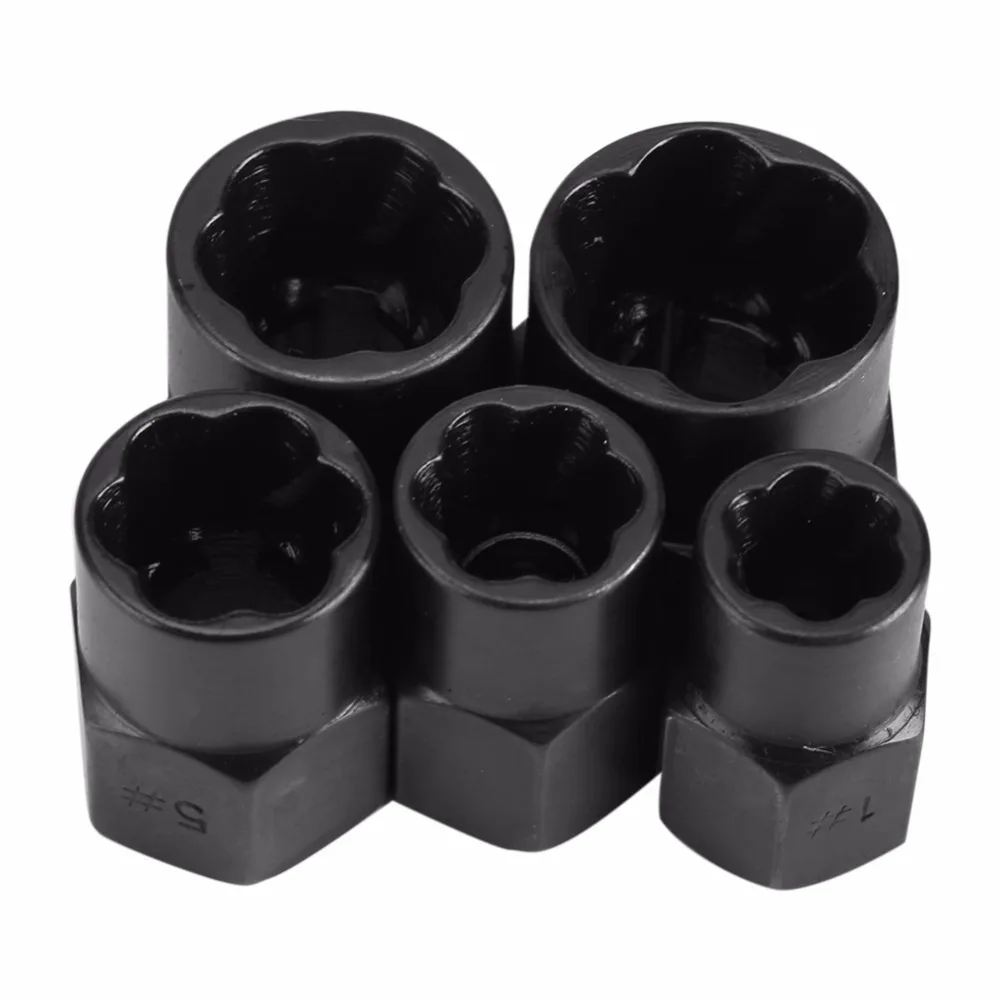 10PCS 9-19mm Nut and Bolt Extractor Damaged Nut and Screw Remover Removal Tool Black Thread Tool Kit with 2 Styles