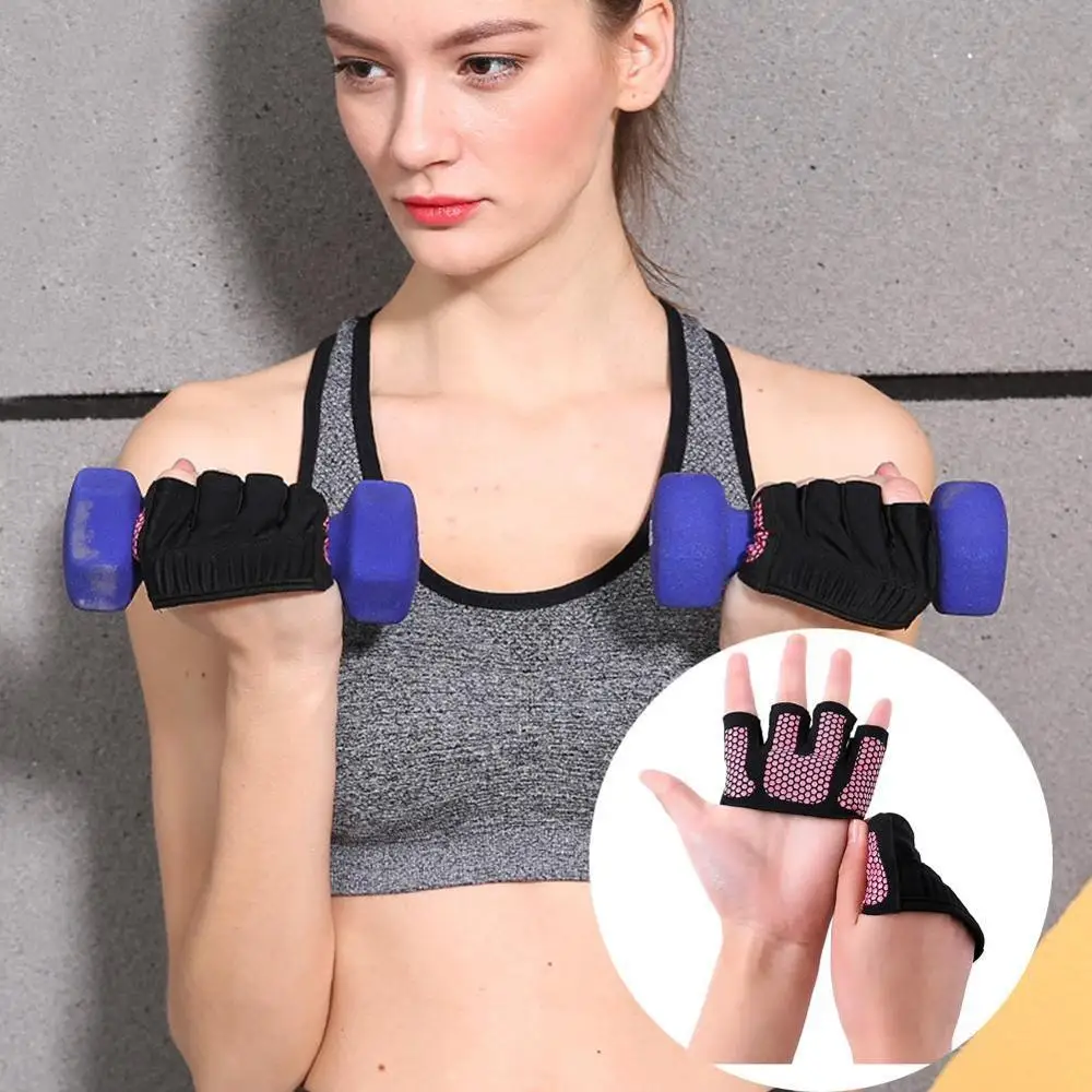 

Universal Men and Women With Anti-slip Silicone Yoga / Dumbbell / Weight Lift Four-Finger Fitness Gloves Protect Palm Fitness