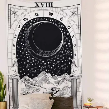 

The Sun Star Moon Tapestry Wall Hanging Witchcraft Medieval Vintage Tarot Divination Wall Tapestry Astrology Tapestry Blanket