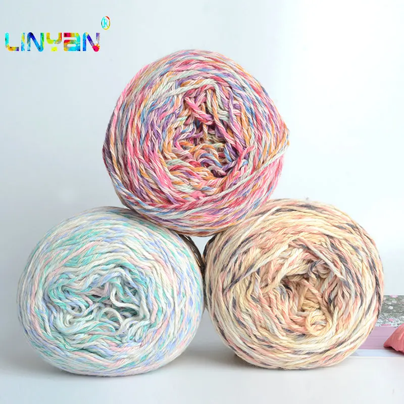 200g crochet cotton yarn 50 cotton 50 Polyester yarn Double Knitting