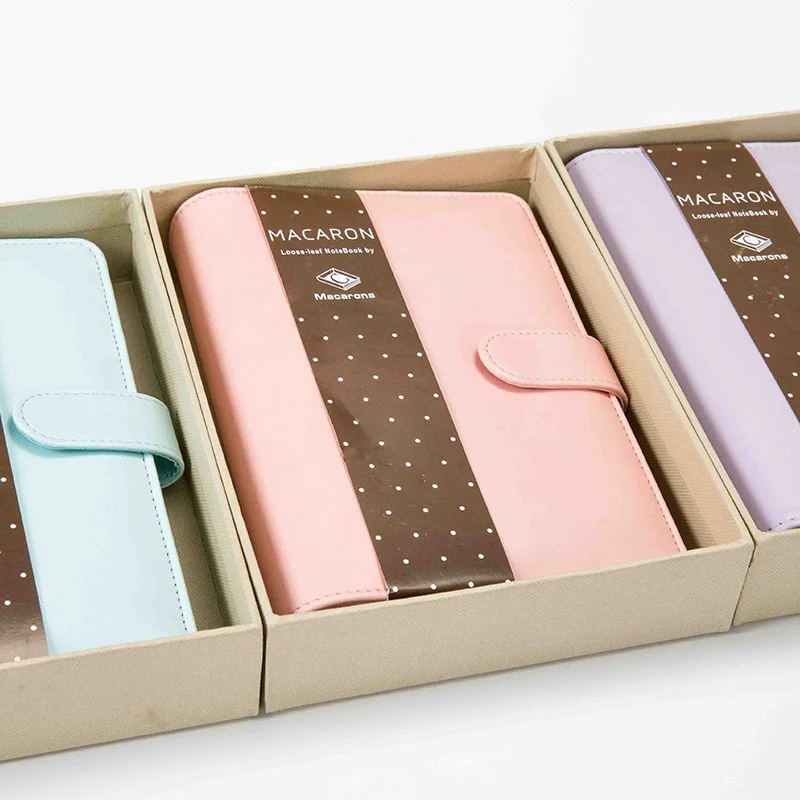 

Creative hand book business notepad loose-leaf skin hand book macaron gift notebook